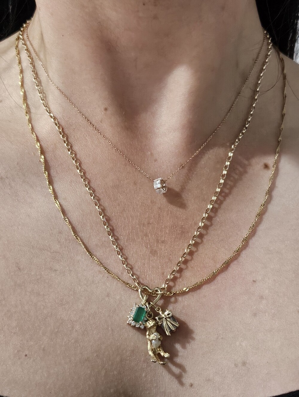 14K Gold Twist Chain Necklace 20"